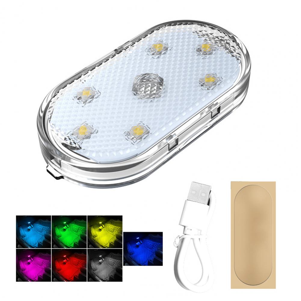 Car Ambient Light Enhance Car's Ambience with 7 Colors Rgb Automotive Light Self-adhesive Magnetic Suction Usb Rechargeable
