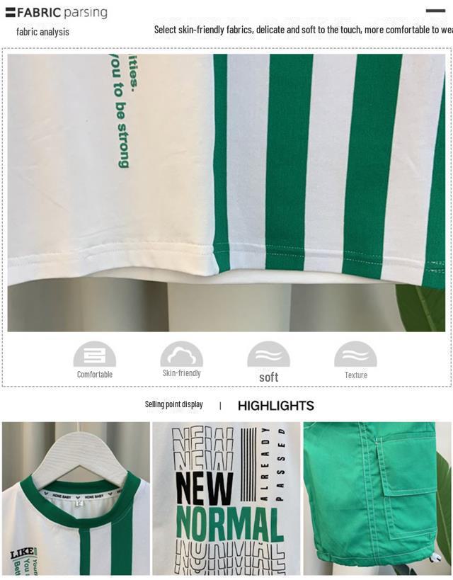 Boys' Summer Two-Piece Suits: 25 New Street-Style Short-Sleeve Designs
