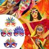1pcs Carnival Feather Glasses Felt Plastic Masquerade Party Accessories Colorful Eyewear Decor Costume Party Supplies