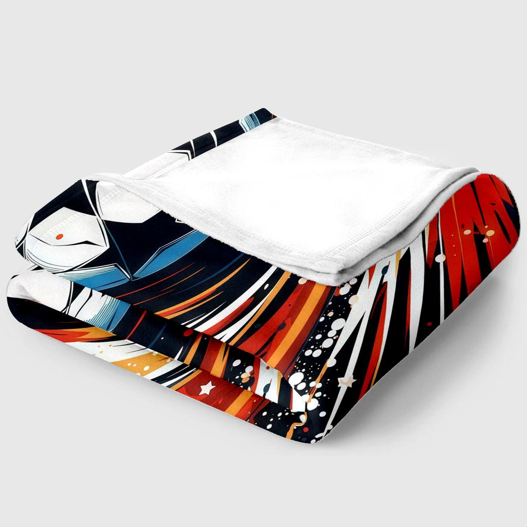 Red Orange Soccer Print thin Flannel Blanket for Bedroom,Living Rooms,Sofas Blankets,Lunch Breaks,blankets fluffy blanket