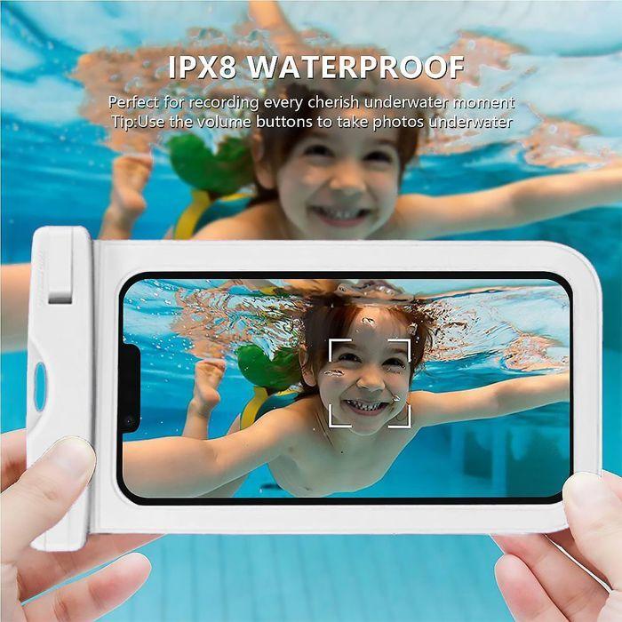 Housse Étanche pour Xiaomi 15 Ultra Xiaomi 14 14T Pro 13 12 Redmi A5 A3 A2 14C 13C 12, Protection IPX8 - Blanc