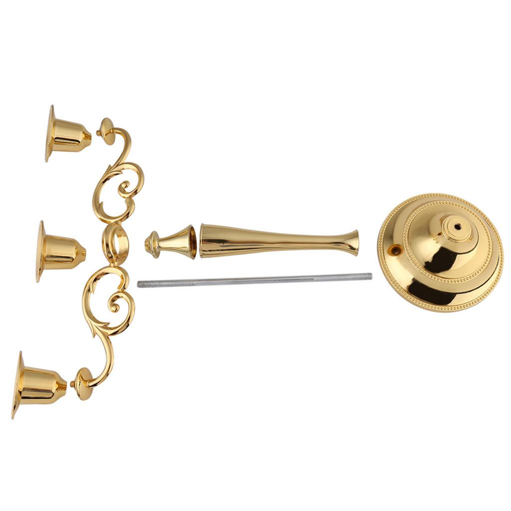 3 Arms Candle Holder European Style Vintage Metal Candelabra Candle Stands Candlestick for Home Party Wedding Decoration