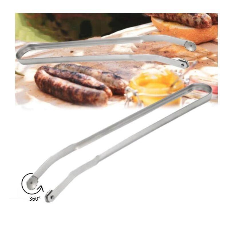 Premium Bbq Sausage Turning Tongs Durable Heat-resistant Hot Dog Flipper Tool