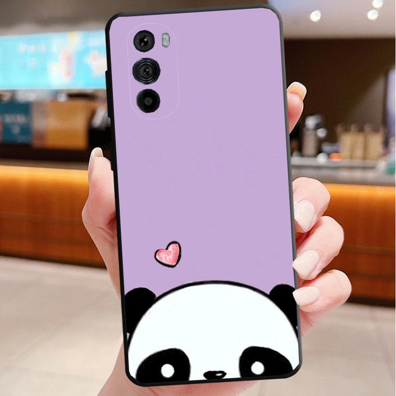 Cartoon Panda Phone Case For Motorola Edge 60 50 40 Pro 60 50 40 30 Ultra Neo Fusion Moto G Play G Stylus G Carcasas