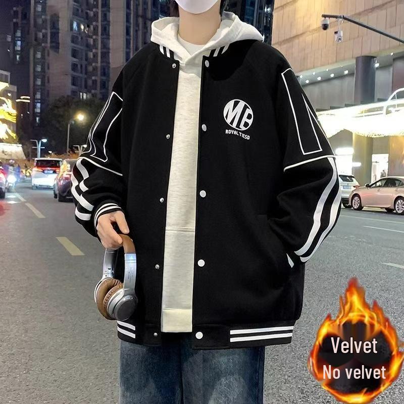 Youth Baseball Jacket for Spring and Autumn - Stylish 2025 Outerwear for Junior High and High School Boys