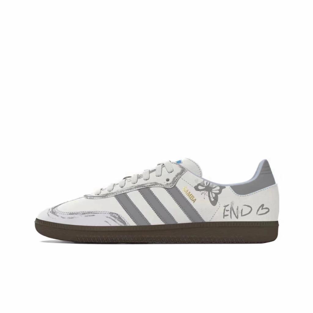 Adidas Originals SAMBA OG Slip Resistant Abrasion Resistant Low top Skateboard Shoes Unisex IG1024(Team465-)