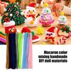 Decorative Plush Strips for Crafts 100Pcs Pipe Cleaners Handicrafts, Flexible Chenille Stems DIY Artistic Floral Supplies Art Projects, Multi-colored