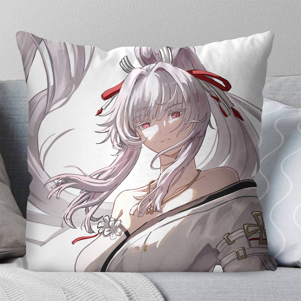 Hiyuki Anime Wwuthering Waves Pillow Case Fashion Square Pillowcase Bedroom Sofa Room Ins Decoration Leisure