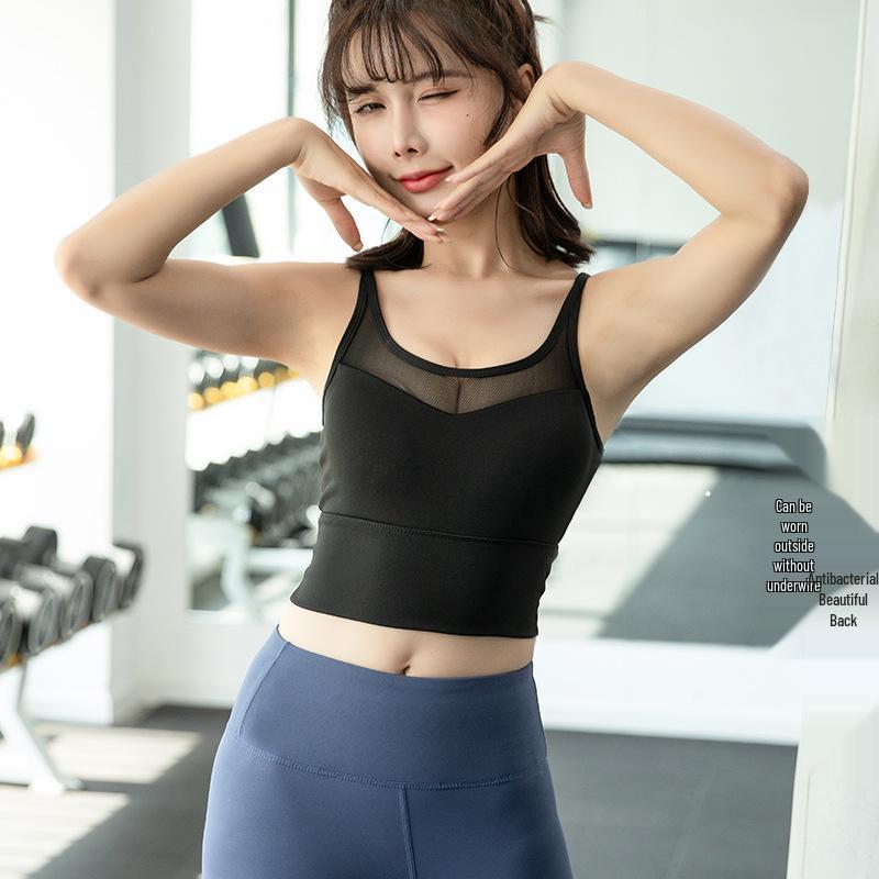 Women's High-Impact Shockproof Mesh Quick-Dry Sports Bra for Running, Fitness, and Yoga