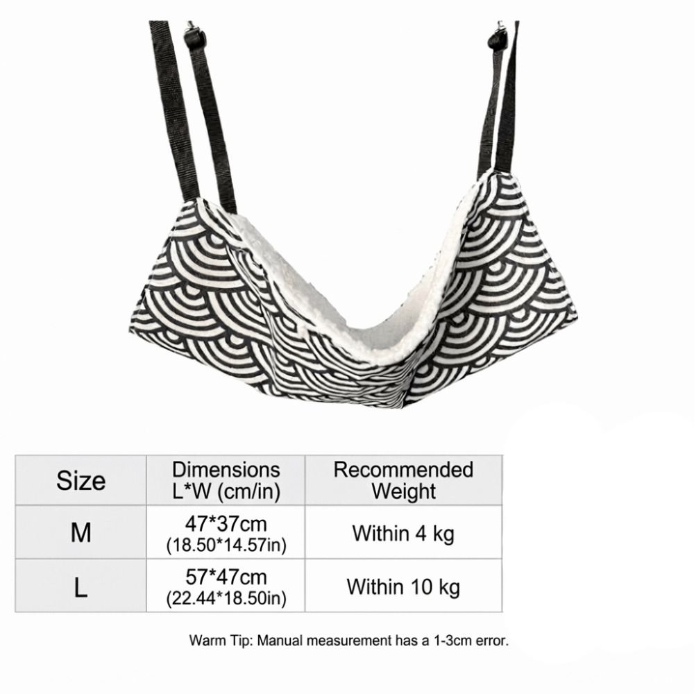 Fleece-lined Hanging Cat Bed Adjustable Pet Cage Hammock Pet Supplies Cat Hammock Pet Cage Use