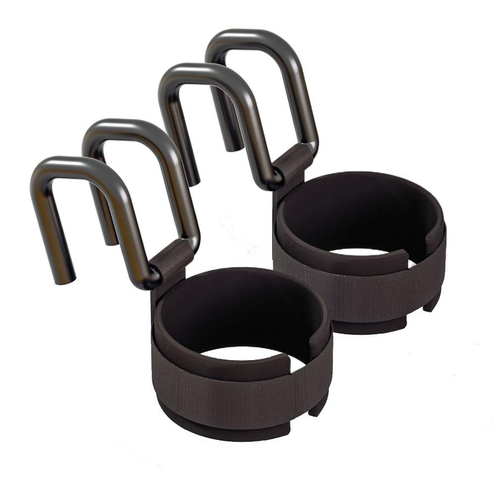 

1 Pair Non-Slip Weight Lifting Grip Hook Adjustable Steel Hook Grips Strap Fitness чёрный