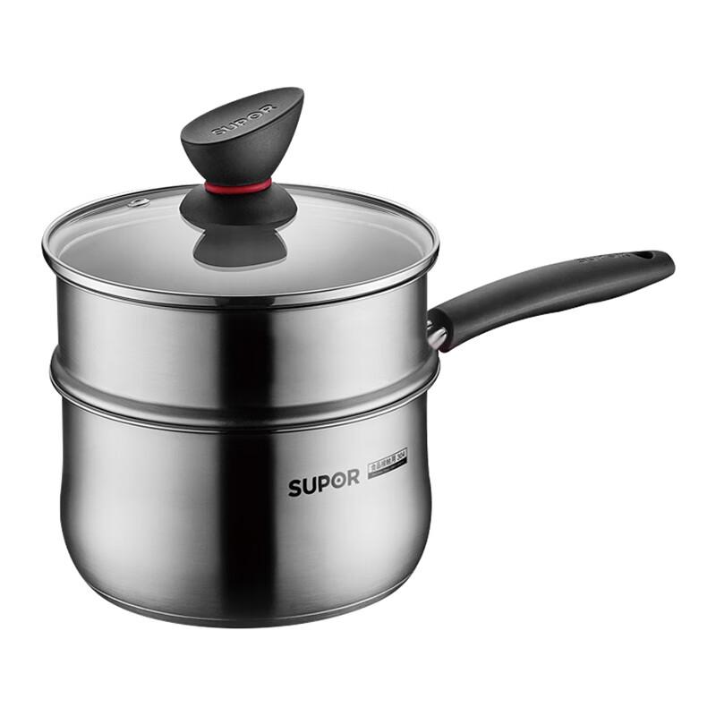 

SUPOR Little Red Circle Stainless Steel Saucepan