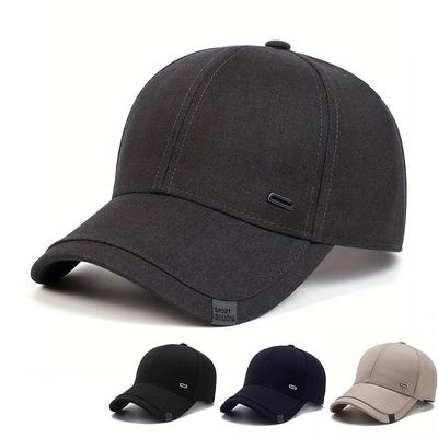 Unisex Quadratische Silberne Schnalle Etikett Baseballkappen Verstellbare Lässige Hüte Frühling Und Herbst Outdoor Sonnenschutzhut