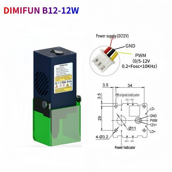 Laser Engraving & Cutting Machine with Laser Head Module for DIY Marking & Printing
