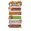 Rustic Fall Wall Decor, Vintage Wooden Hanging Sign with Sunflower, Pumpkin & Maple Leaf for Autumn Harvest Thanksgiving Home Decoration, Indoor