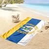 Giant Beach Towel with Ukraine Style Trident Emblem, Quick Dry Microfiber, Soft Absorbent, for Beach Pool Travel Style