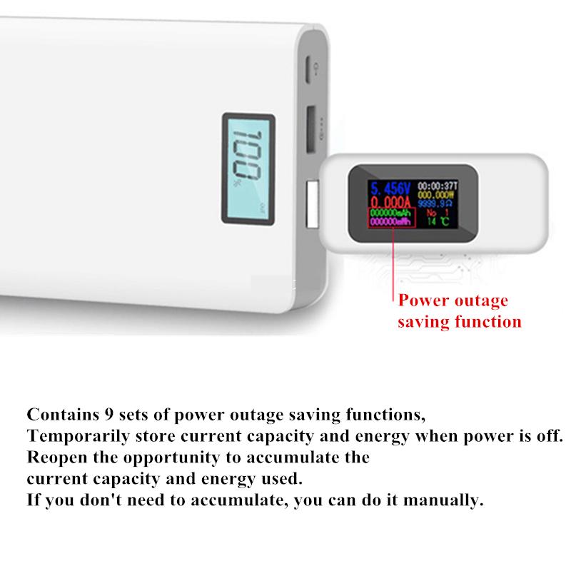 10 in 1 Type-C USB Tester Digital Voltmeter Temperature Current Voltage Meter Volt Detector Ammeter Power Bank Charger Indicator