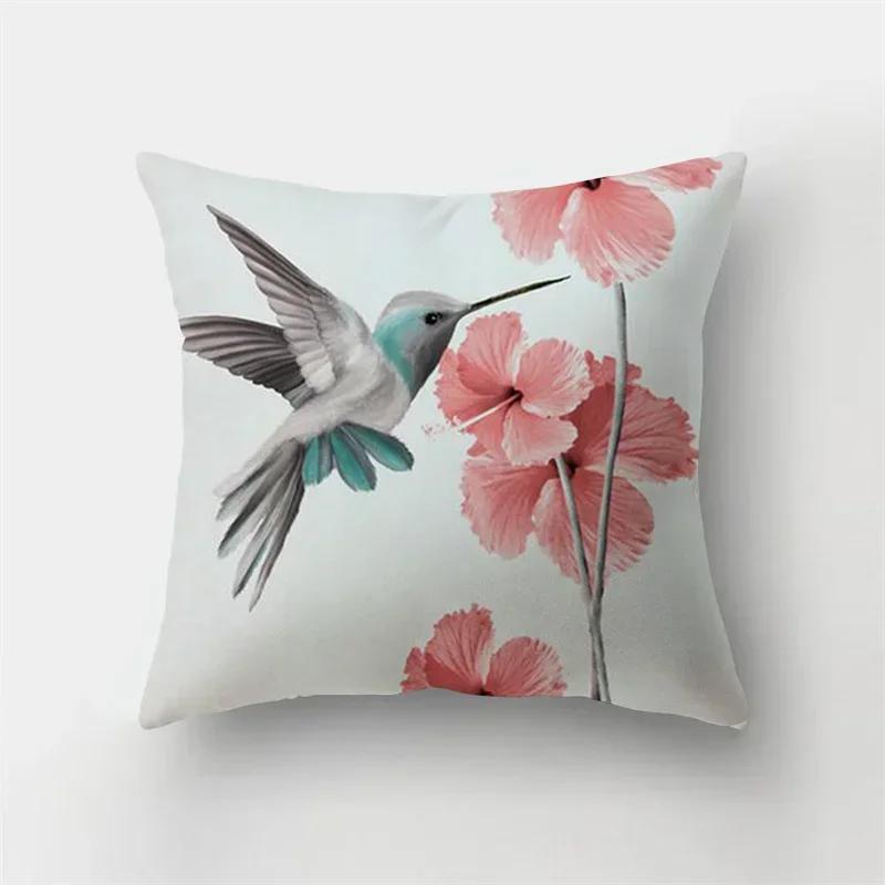 Bank Huisdecoratie Dieren Kussensloop Natuurlijke Bladeren Bloemenlandschap Kussenhoes Kort Pluche
