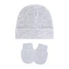 4 Set Baby Bonnet Cap Feature Foldable Edge with Mittens Cotton Fabric Gentle On Sensitive Skin Multiple Color Available