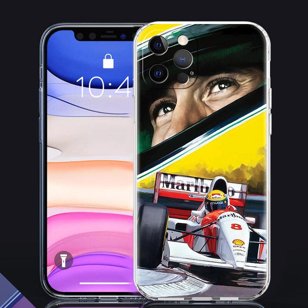 

Чохол для телефону Ayrton Senna F1 для iPhone 13 11 12 Pro Max X XR XS 7 8 Plus SE 2020 Luxury Clear Soft Silicone Cover Fundas Shell iPhone 13