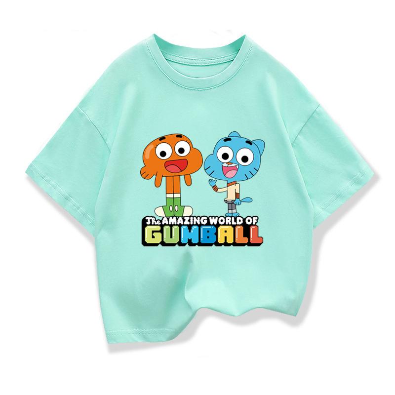 Boys Cotton Clothing Short-sleeved Tshirt For Children New Kids Cartoon Loose Tops Tees
