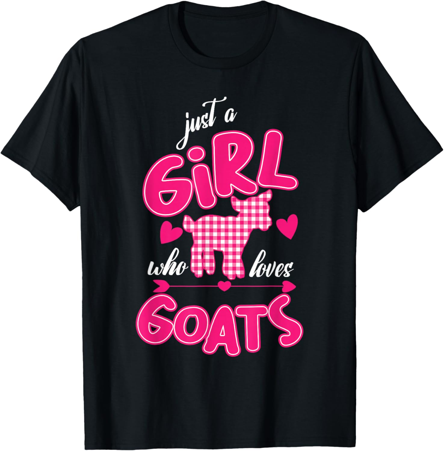 Just A Girl Who Loves Goats Love Arrow Fun Gift T-Shirt Unisex T-Shirt L
