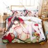 Cool Naval Anime Azur Lane All Ship Girls Character Print Duvet Cover + 2 Pillowcases Soft Microfiber Gamer Room Bedding Home Te