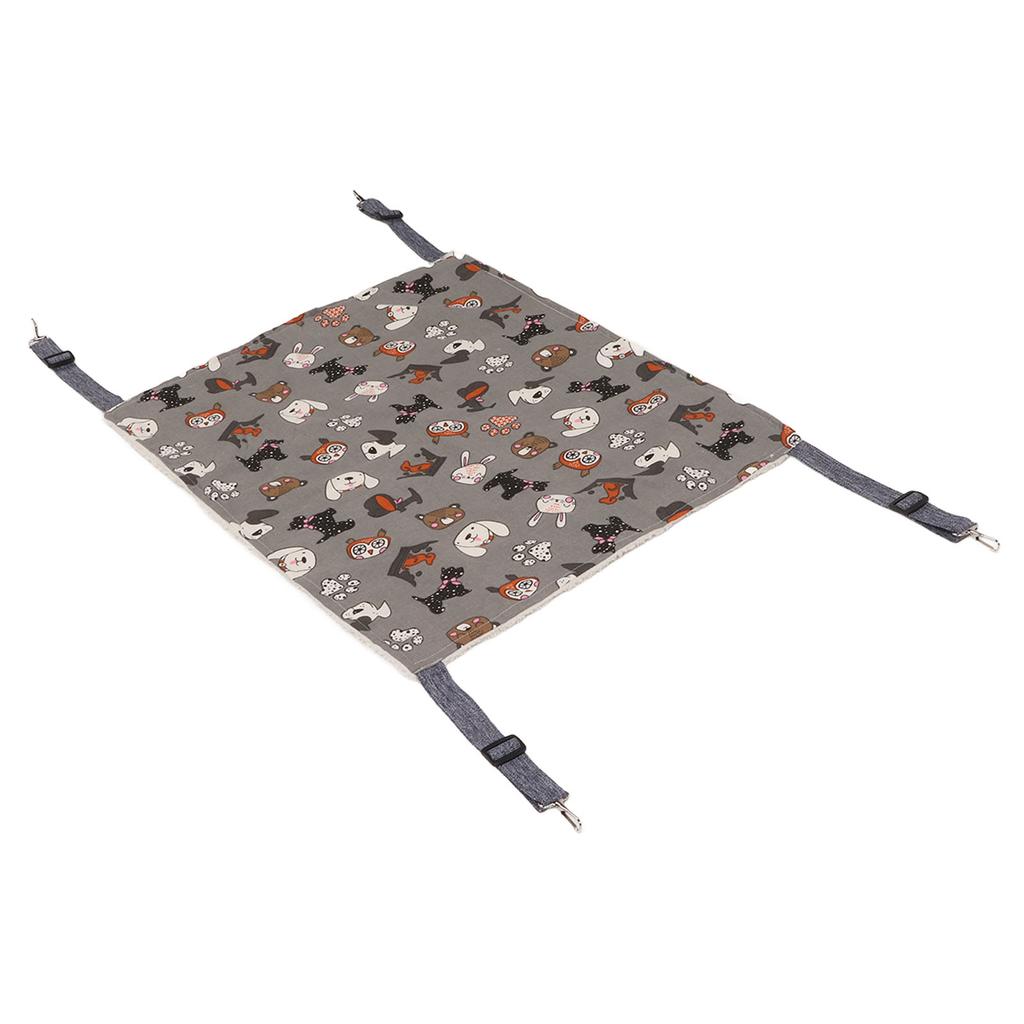 Cat Hammock Soft Comfortable Warm Pet Double Layer Plush Hammock for Rabbits Kittens Hamsters Puppies Ferrets M White