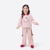 Girls' Little Horse Print Casual Set (Sweatshirt & Pants)