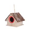 Hölzernes Vogelhaus Gartendekoration Außen Hängende Vogelnestbox mit Sitzstange für Kolibris