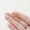 20pcs Positioning Clasp 14K 18K Gold Plated Crimp Snap Button Bracelet Necklace Fastener Ball End Cap For DIY Jewelry Findings