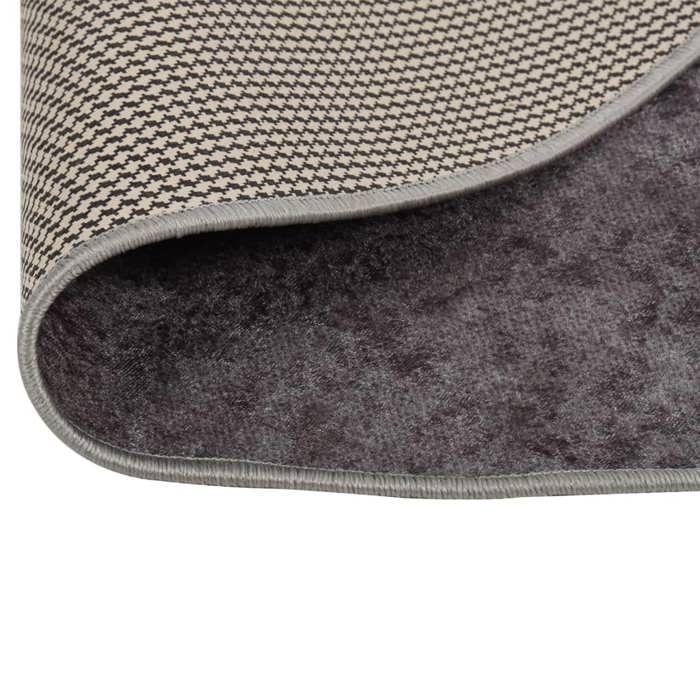 VidaXL Washable Rug Grey Ø 200 Cm Non-slip 136634
