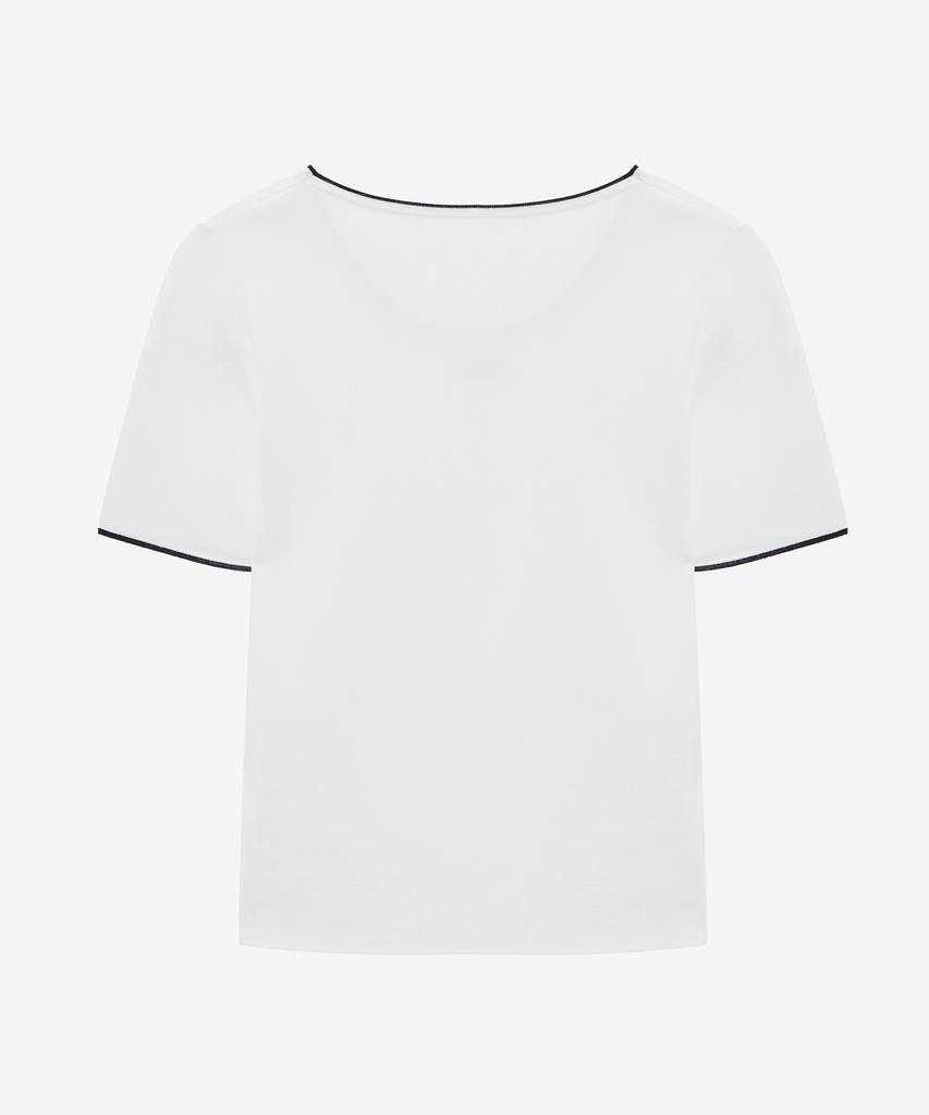 MIND BRIDGE WOMEN [W][Couture] Lip Color Block Slim Fit Knit