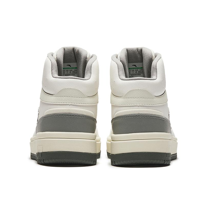 Anta Life Series Zero Feel Classic Versatile Non-Slip Durable Mid-Top Sneakers Men Sneakers White Gray 912448083-4
