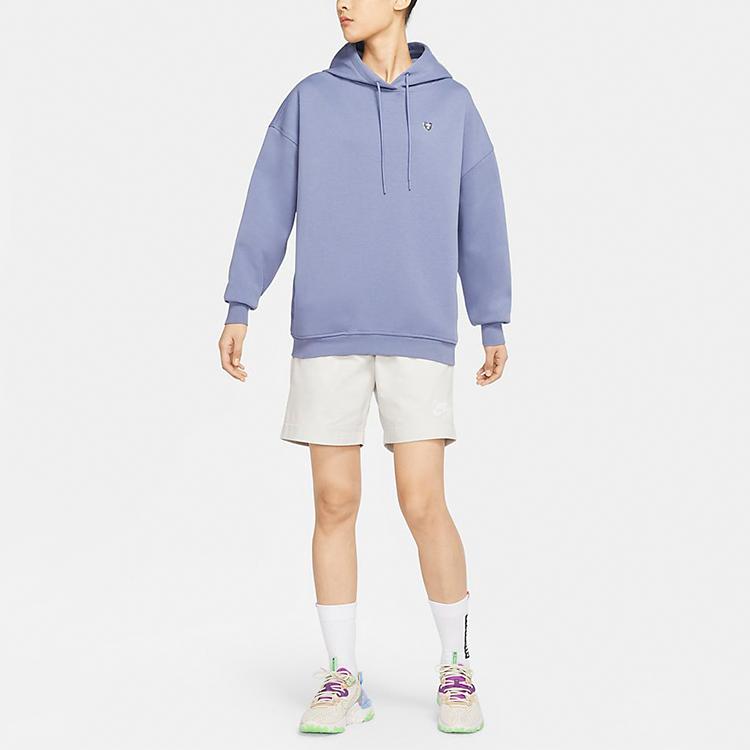 Nike Sportswear Hooded Pullover Sweatshirt Women Tops Indigo DH4091-412