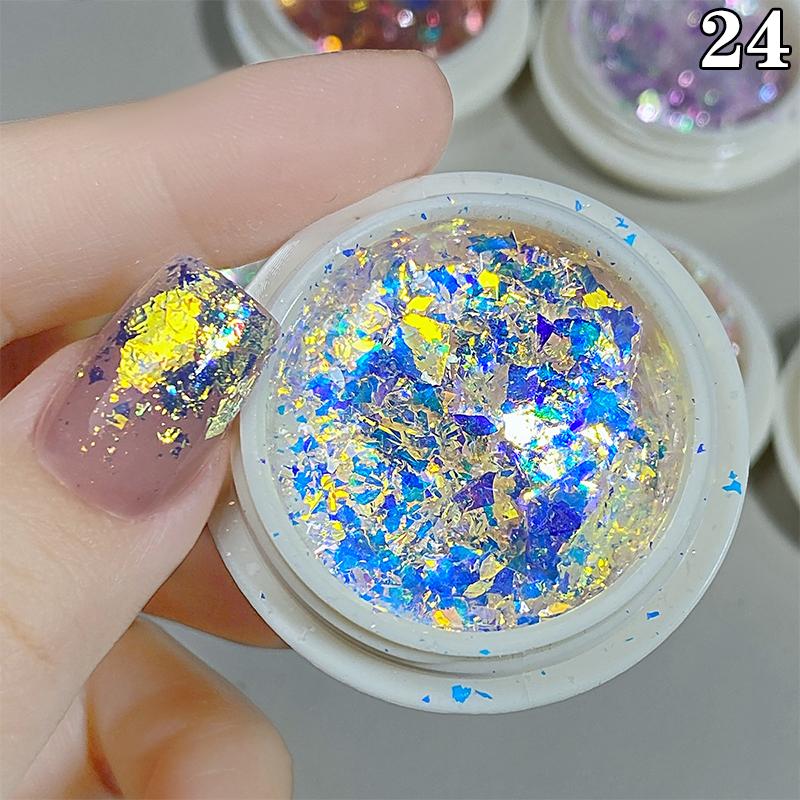 JahrS Roter Nagel Glänzend Yunjin Pailletten Unregelmäßige Nagelaufkleber Dekoration Zubehör Nagellack