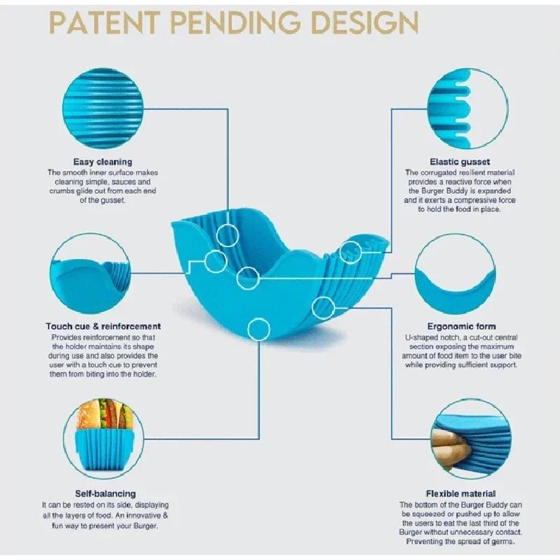 Burger Boxes Barbecue Kitchen Utensils Useful Things Pork Belly Silicone Stand Kitchenware Gadgets Home Kitchens Accessories Bar