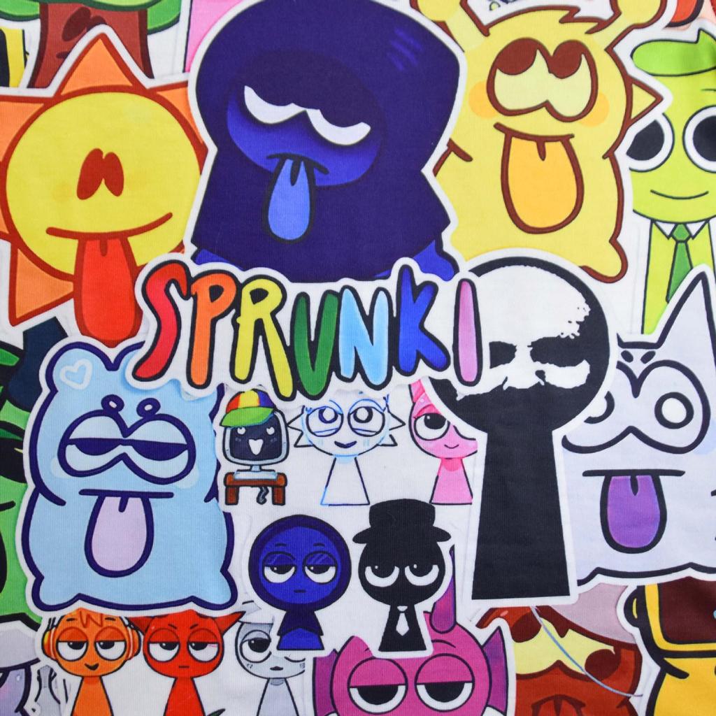 Auf Lager Rhythm Box Sprunki Langarm-Top & Hosen Set für Kinder