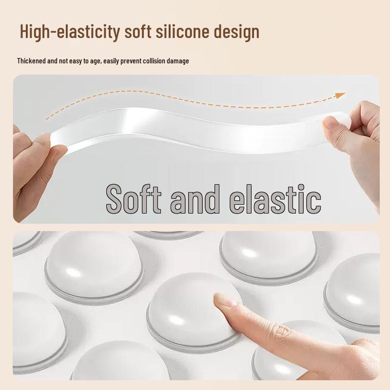 Transparent Anti-Collision Silicone Strips: Soundproof, Wear-Resistant Pads for Furniture, Doors, Windows, and Handles