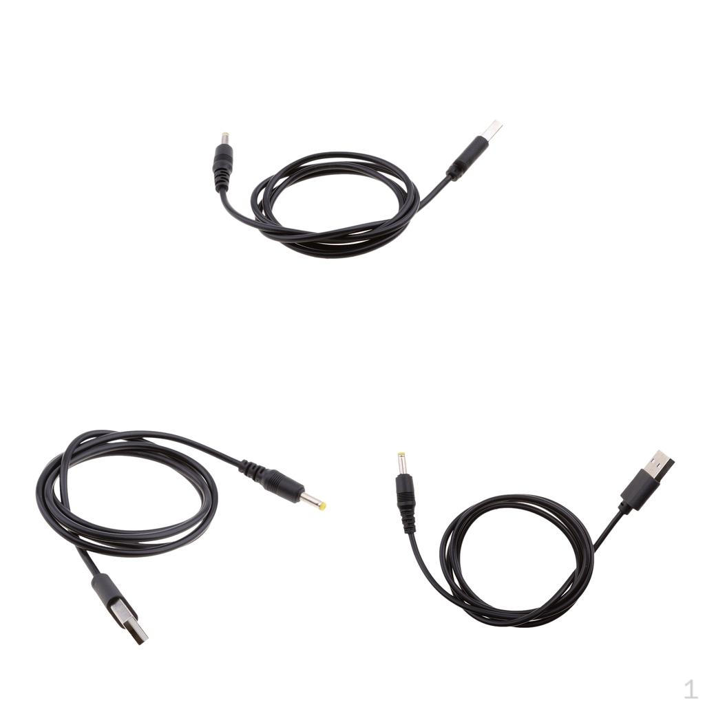 3pcs USB To Barrel Power Cable Adapter Wire Connector 4.0x1.7mm