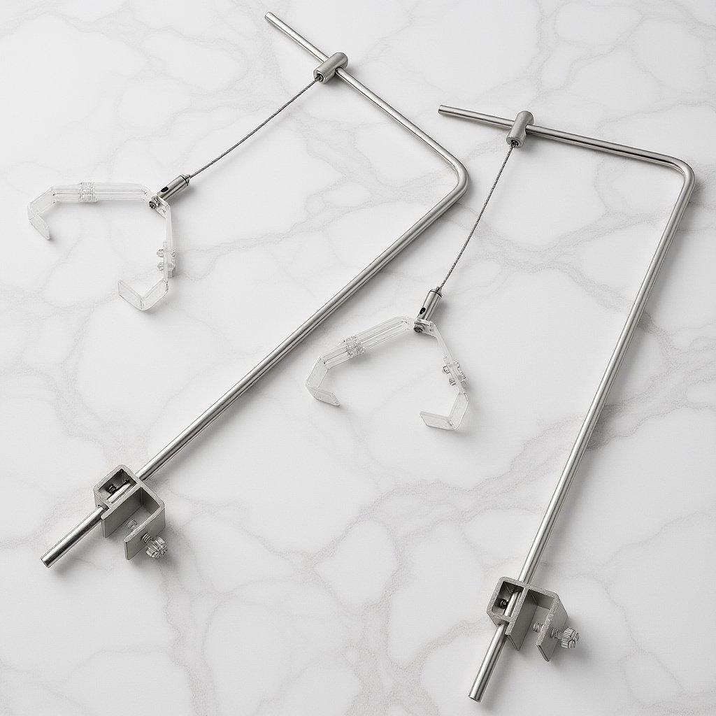 2Pcs Heavy Duty Fish Tank Light Bracket Aluminum Alloy Adjustable Aquarium Lighting Stand for Freshwater and Saltwater Tanks