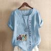 Women's Fashion Friends Prined Short Sleeve T-shirt Loose Cotton Shirt Casual Loose Summer Blouse Tops Plus Size
