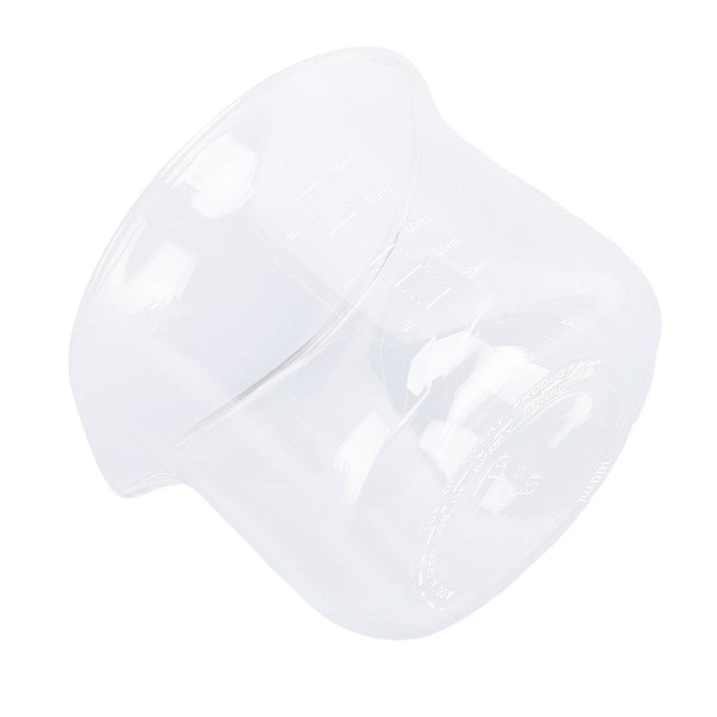 Coffee Concentration Cup High Borosilicate Glass with Scale 100ml Measuring Cup V Shaped Mouth Milk Frothing Pitcher