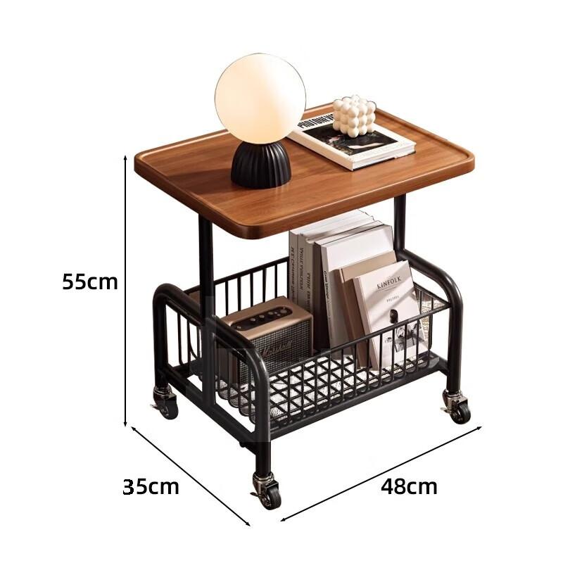 Retro, Medieval Style, Movable Sofa, Side Table, Balcony, Small Tea Table, High-end Bedside Cabinet, Small Tea Table, Small Cart