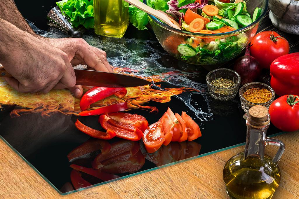 SZKLANA DESKA DO KROJENIA 52x30 SERCE