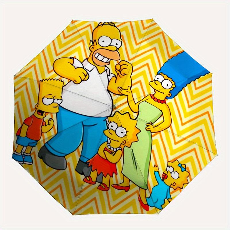 1pc Simpsons Family Themed High-quality Umbrella,Automatic Opening and Closing Umbrella,Multi-functional Umbrella G0811075