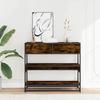 VidaXL Console Table Smoked Oak 90x35x80 Cm Engineered Wood, End Table, Hallway Table, Behind the Table 849181