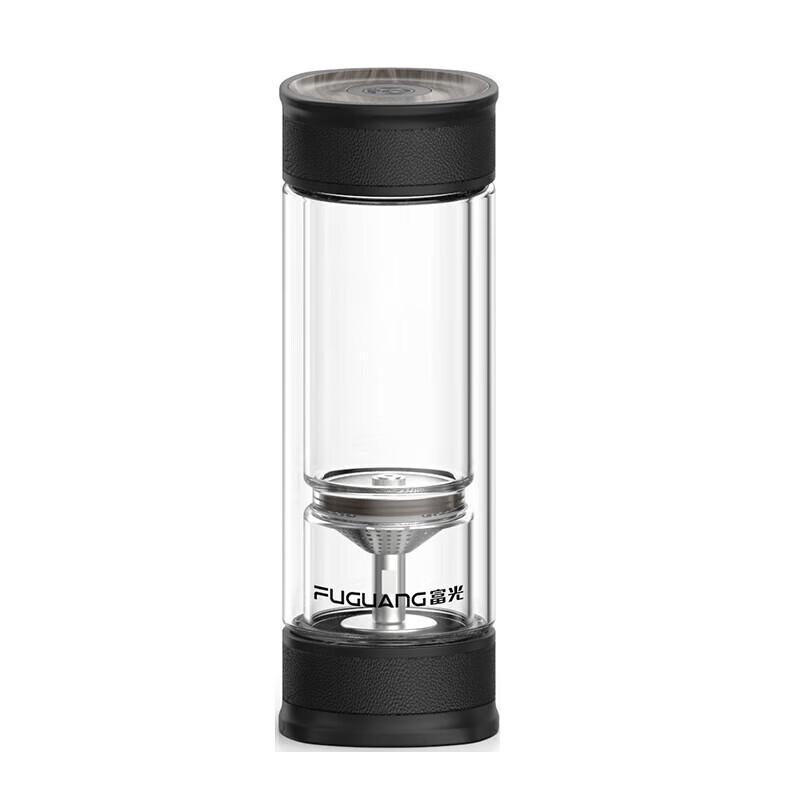 Fuguang Hourglass Double-Layer Glass Tea Infuser Mug