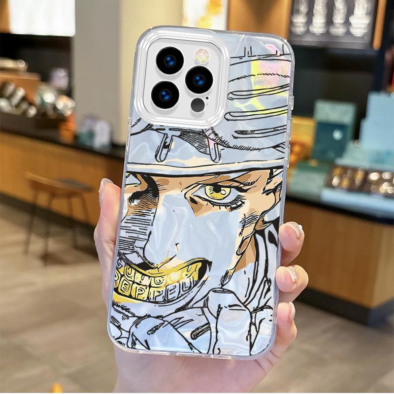 Gyro Zeppeli JoJo Steel Ball Run Gradient For iPhone 16 Pro Max Case 15 14 13 12 11 8 7 Pro Max Plus XS XR Hard Shockproof Cover