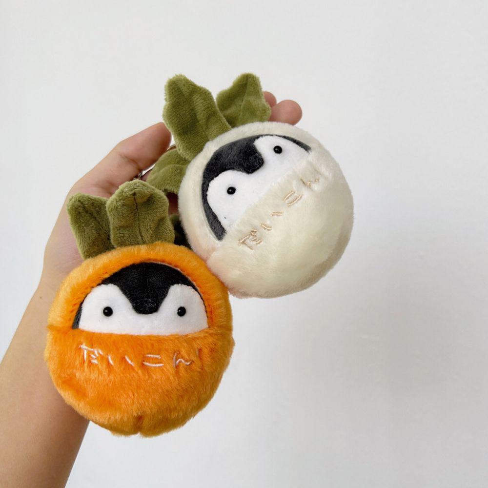 

Car Keychain Stuffed Animal Toys Radish Plush Keyring Radish Penguin Keychain Keychain Pendant